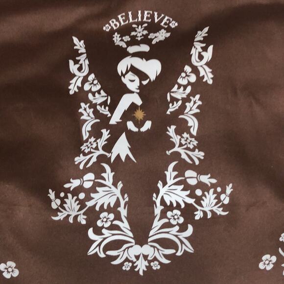 Disney Tinkerbell Brown Tote Purse Bag in Brown with Flaws - Picture 12 of 12